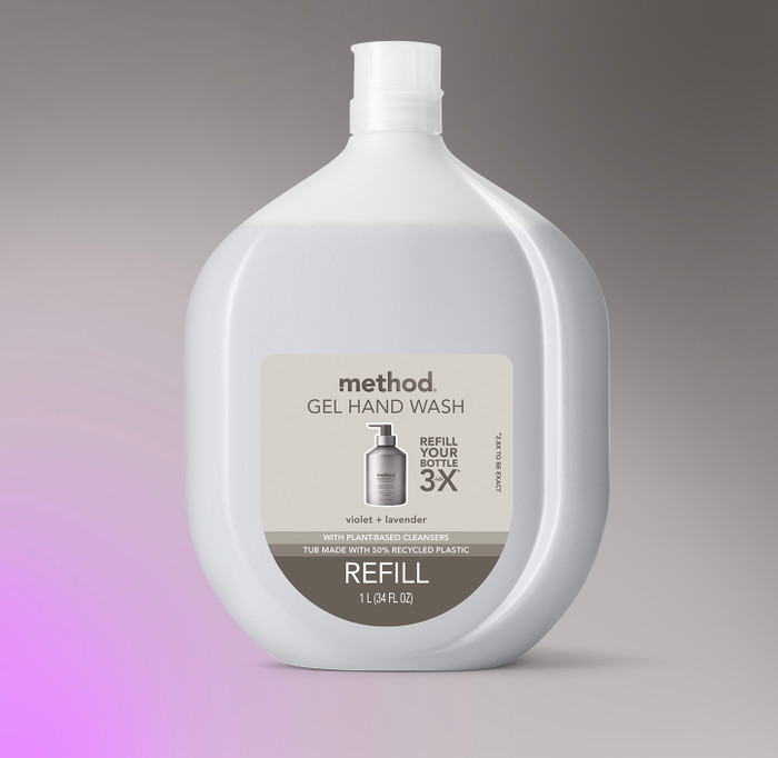 gel hand wash starter set - violet + lavender, 46 fl oz