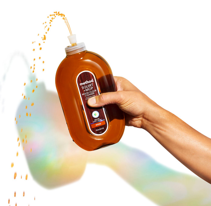 squirt + mop hardwood floor cleaner - almond, 25 fl oz